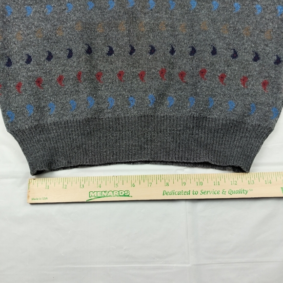Boundary Waters Sweater Vest Mens Medium 45% Wool Pullover Made in Italy Vintage - Picture 7 of 10